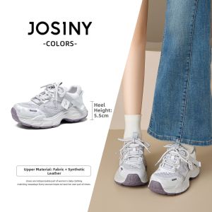 Josiny | Thick-soled Dad Shoes Breathable Height-increasing Soft-soled Womens Spring New Casual Sport Shoes