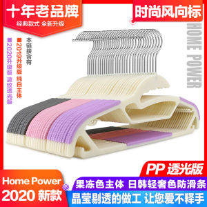Home Power Plastic Non-Slip Clothes Hanger Korean Style Wardrobe Storage Organizer for Silk Clothes Anti-Skid Design Max Load 25kg