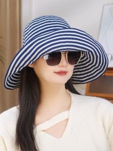 Mũ Lưỡi Trai Chống Nắng Đi Biển Mùa Hè Cho Nữ Mũ Lưỡi Trai Chống Tia UV Mũ Lưỡi Trai Họa Tiết Sọc Mũ Lưỡi Trai Kiểu Ngư Dân Thời Trang