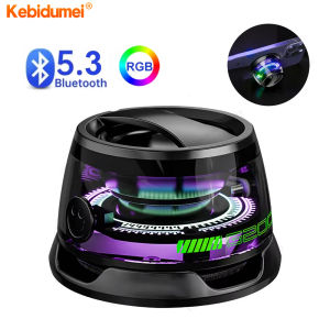 Kebidumei Bluetooth 5.3 Speaker Magnetic Speaker Portable Mini Speaker Multifunctional RGB Loudspeaker Subwoofer for PC