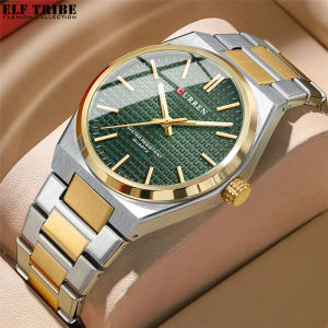 ELF TRIBE Đồng hồ nam sang trọng 30m không thấm nước thạch anh bằng thép không gỉ ngày đồng hồ doanh nhân Đơn giản Đồng hồ đeo tay