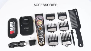 WMARK NG-134 Wireless charging technology Patent design Hair Clipper With High Quality Fade Blade adjusted zero-overlap