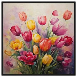 Tranh treo tường dán tường Canvas hoa Tulip. CGI-27
