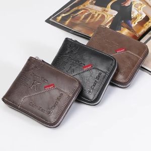 🔥ส่งไวจากไทย🔥P283 กระเป๋าสตางค์ ใบสั้น แต่งซิป อเนกประสงค์ เหมาะกับของขวัญ สไตล์นักธุรกิจ สําหรับผู้ชาย กระเป๋าสตางค์ใบสั้น กระเป๋าสตางค์ wallets กระเป๋าสตางค์วินเทจ