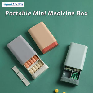 กล่องยา JustLiving พกพา 6 ช่องปิด การเดินทาง ยา แบบพกพา สำหรับการจัดเก็บตลับ ยา แบบพกพา กล่องใส่ยา ขนาดเล็ก สำหรับกล่องใส่ยา กระเป๋าสำหรับวิตามิน/น้ำมัน ปลา/อาหารเสริมยา