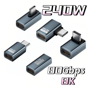 240W Metal USB Type C Adapter 80Gbps OTG 8K Video Fast Charging USB-C Converter for iPhone 17 16 15 14 13 Laptop Monitor Macbook