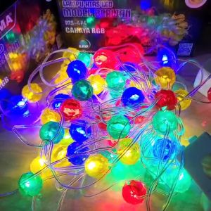 TERBARU Lampu Natal MITSUYAMA MS - 474 LED Berlian / Lampu Hias Berlian DIAMOND KRISTAL BOLA  60 LED 9 METER RGB MURAH BERKUALITAS