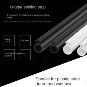 5/10/20meters New O-Shaped Window Sealing Strip Rubber Elastomer White Black Weather Stripping Doors Insulation Tape