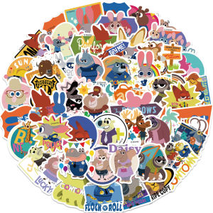ZEEMIN Cartoon 50PCS Zootopia Judy Hopps Nick Wilde Stickers Graffiti Decals Kids Laptop Luggage Scrapbook Diary Sticker Toy