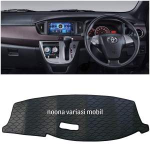 Alas Karpet Cover Dashboard Kulit Calya Sigra Full hitam benang hitam