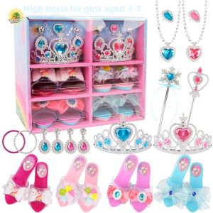 Princess Role Play Jewelry Box Necklace Ring Dress-up Shoes Kids Toy