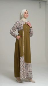 COD- Baju Gamis Wanita Katun Raunapride / DRESS RGD-110 / Fashion Muslim Kekinian