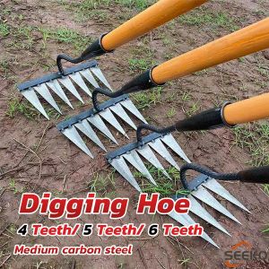Seeko Durable Steel Hardened Handheld Weeding Tool Shovel Rake and Digging Hoe for Gardening