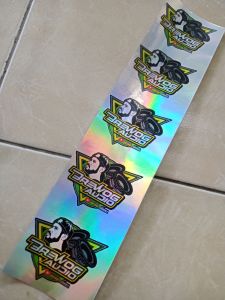 STIKER BREWOG AUDIO ISI 5 BAHAN HOLOGRAM