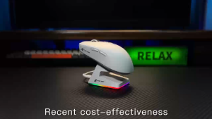 ATTACK SHARK X6 49g SUPERLIGHT Mouse with Charging Dock Wireless Mouse PixArt PAW3395 Gaming Sensor 26000 DPI 650IPS Tri-Mode RGB Macro Gaming Mouse
