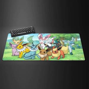 Bandai | Pokemon Anime Gamer Desk Mat XXL Rubber Keyboard Mousepad With 2MM Stitched Edge Design