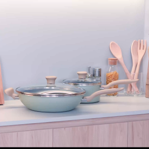 Tefal So Matcha 4pcs Set (Saucepan with lid 18cm + Wokpan 30cm) Non-stick Cookware