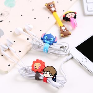 Penjepit Kabel Cord Holder Klip Ikat Cable Tie Pengikat Serbaguna Penggulung Karakter Kartun Lucu Anak Kabel Data Charger Headset Android iPhone Samsung