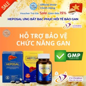 [NSF1111 Giảm 111K] Viên Uống Heposal CVI Pharma - Hộp 30v Thanh Nhiệt Giải Độc Tăng Cường Chức Năng Gan Chính Hãng