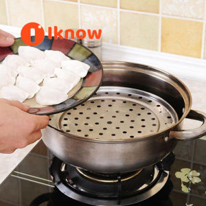 I know 4 Sizes Stainless Food Steamer Steaming Rack Drawer Kitchen Steamer Tray Stand Bowl Vegetable Fruit Steamer Basket