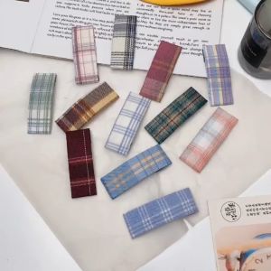 Hair Clip Hair Klip Grid Design Hairpins Hair Accessories Klip Rambut Wanita Women 发夹布布艺发夹少女刘海