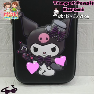 Tempat Pensil Kuromi  / Pencil Case Sanrio Kuromi / Kotak Pensil Anak Perempuan Kuromi / Pencil Case  Kuromi Hitam