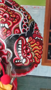 Barongan Anak Laki Laki Full Set Macan Devil Anak3 Umur 5 Tahun SD Kayu Asli Caplokan Telon Spons