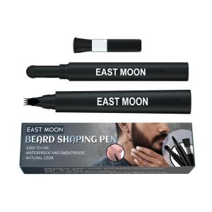 East Moon 3 in 1 Enhancer Filling Moustache Shape Sweatproof Outsides Business Commuting Portable High Quality Beard Filler Brush Set