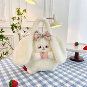 Cute Plush Autumn Winter Kids Bag Cartoon Baby Girl Handbag Furry Crossbody Coin Purse for Little Girls Soft Toy Bag