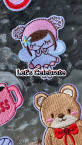 Pink Theme Embroidery clothes patch stickers Iron patches clothes patch DIY Hole Repair clothing accessories