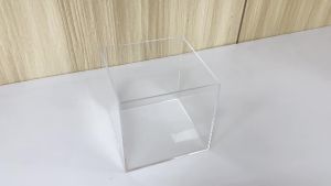 Clear Transparent Acrylic Mini Table Turtle Shrimp Goldfish Seaweed Aquaculture Tank Small Table Fish Tank