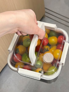 Portable Handheld Stainless Steel Fruit Box ness Preservation Lunch Box Transparent 2025 Model for Office Workers