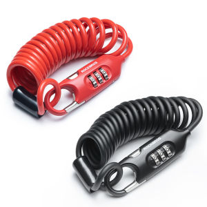 Rockbros Khóa dây xe đạp Stretchable 1.8m đi xe đạp cơ động khóa hợp kim bền nhẹ chống trộm xe đạp điện khóa mũ bảo hiểm