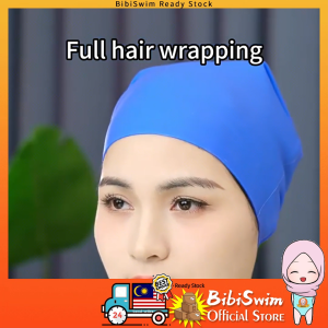 BIBISWIM Swimming Cap Swim Diving Caps For Adults Silicone Head Ear Protection Waterproof Sports Hat