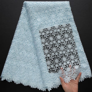 Vải Ren Guipure Đa Năng 100% Polyester Màu Đen Trắng Be Chất Liệu May Váy Lưới Thêu Đa Dụng Cho Trang Phục Dự Tiệc