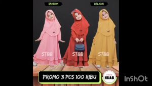 Promo Gratis Ongkir Gamis Anak Set Hijab Model Dan Motif Terbaru / Gamis 100rb Dapat 3pcs / Gamis Anak Set Jilbab