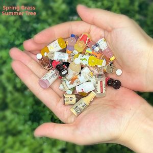 Mini Luminescent Glass Bottle Keychain