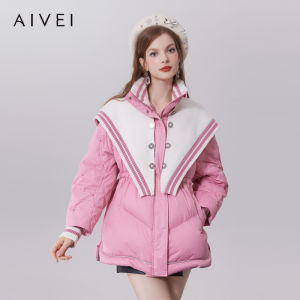 AIVEI | Winter Eton College Style Fitted Shawl Collar Quilting Down Jacket