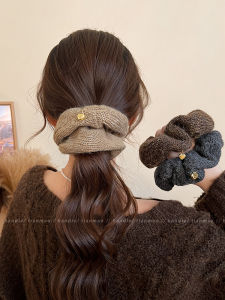 ยางรัดผมถักนุ่มสำหรับผู้หญิง ยางรัดผมยืดหยุ่นสูง ทนทาน ไม่ทำลายเส้นผม ยางรัดผมสำหรับผูกหางม้า ยางรัดผมแบบหนา