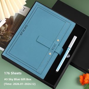 Thickened Office Notebook Daily Work Plan Calendar Time Management A4 Size 365 Days Business Notebook Customizable Logo