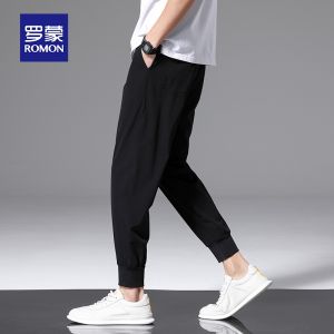 ROMON | Summer Lightweight Loose Straight Leg Quick-Dry Shorts Mens Pants