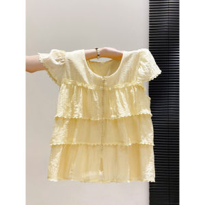 La Chapelle | Áo Blouse Dáng Rộng Trẻ Trung Viền Nếp