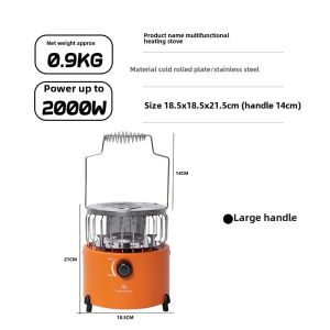MOUNTAINHIKER Portable 2000W Gas Heater Gas Outdoor Camping Stove Heating Cooker for Ice Fishing Camping Hiking Tent Gas Heater