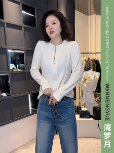 Slim Fit Long Sleeve Hoodie Half Zip Simple Versatile Stylish Spring 2025 Womens Straight Tube Pure Color round Neck Sweatshirt