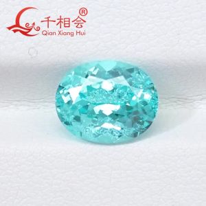 Synthetic Blue Paraiba YAG AGL Certificate Oval Shape Loose Stone Yttrium Aluminium Garnet With Inclusions DIY Accessories for Jewelry Making