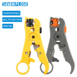 Adjustable Coaxial Cable Stripper for RG59 RG6 RG11 RG7 UTP STP Round & Flat Cable Wire Stripping Cutter Tool