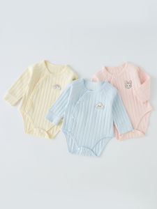 Pure Cotton Long Sleeve Baby Romper Winter Warm Underwear Bum Covering Clothes Triangle Close-Fitting Baby Clothes for Newborn