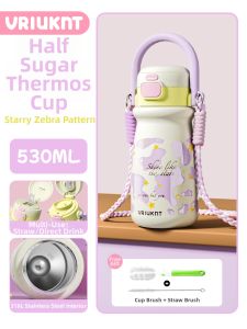 VRIUKNT | Dual Drink Stainless Steel Thermos Cup