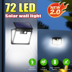 Super Bright Solar Lights Outdoor Waterproof Motion Sensor Rechargeable LED Solar Lamp Garden Accessories Street Wall Courtyard