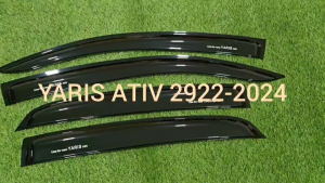 คิ้วกันสาดประตู กันสาด คิ้ว สีดำทึบ 4ชิ้น โตโยต้า เอทีฟ Toyota Yaris Ativ 2022 2023 2024 ใส่ร่วมกันได้ RI